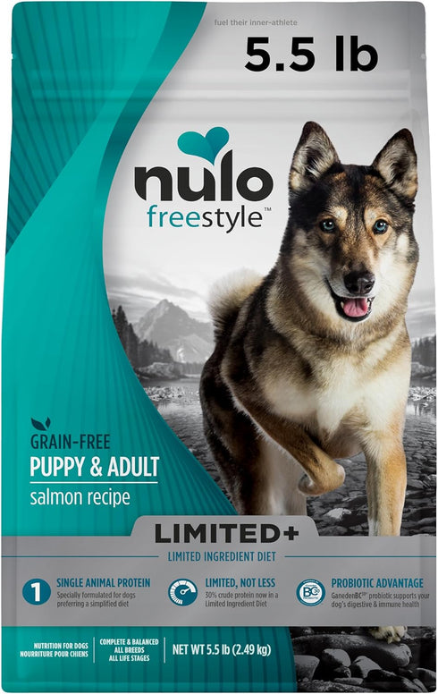 Nulo Freestyle All Breed Dog Food, Premium Allergy Friendly Adult & Puppy Grain-Free Dry Kibble, 5.5 lb (Pack of 1)