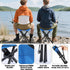 CebraBounze 270 lbs Portable Folding Camping Stool, Travel Fishing Chair Quad Frame Camping Chair Maximum Weight