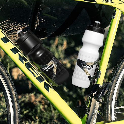 GEMFUL Bike Water Bottle, BPA Free, 750 ml, 2 Pack