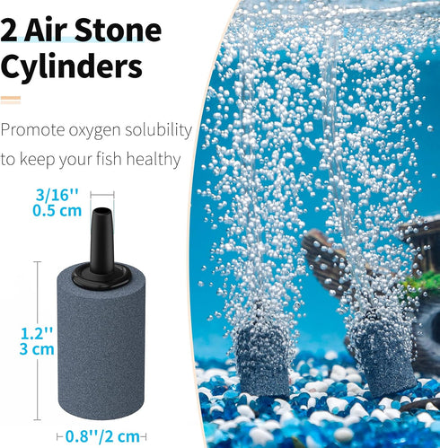 Pawfly Airline Tubing Standard Aquarium Air Pump Accessories with Air Stones and Connectors