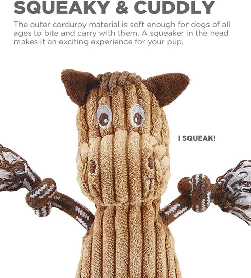 Outward Hound Ranch Roperz Horse Plush Squeaky Dog Toy