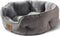 Small Dog Bed for Small Dogs, Cat Beds for Indoor Cats, Extra Soft & Machine Washable with Anti-Slip Bottom, Grey, 20