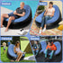 SeaSlep Inflatable Chair with Ottoman, Inflatable Couch for Adults with Flocked Surface, Comfortable Blow Up Air Chair