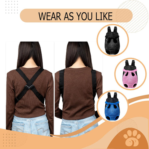 Hands-Free Pet Carrier Backpack for Dogs and Cats, Comfortable Adjustable Legs, Perfect for Traveling, Hiking, Camping