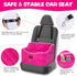 DAIIST 35lbs, Dog Car Seat for Small Dogs, Memory Foam Dog Booster Seat for Medium Dogs Under Detachable and Washable