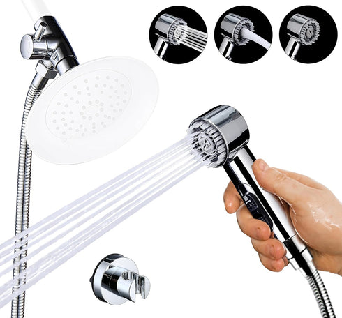 3 Mode High Pressure Dog Shower Attachment, Handheld Sprayer with ON/OFF Switch, 100 Inches Stainless Steel Hose