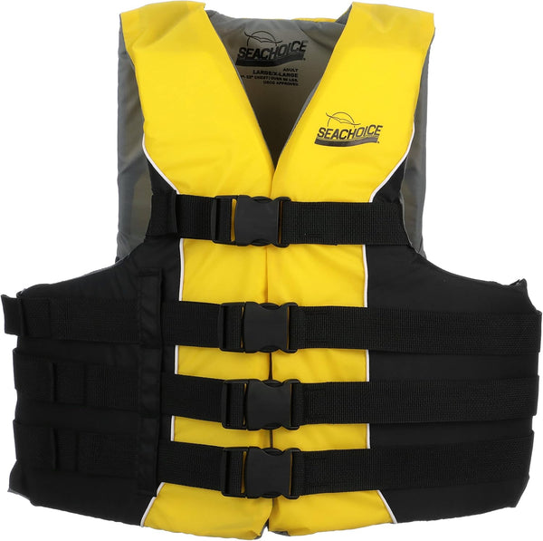 Seachoice Type III Life Jacket - USCG-Approved Adjustable Boat Vest for Safety