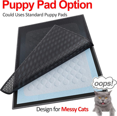 Cat Litter Mat, 36"x30", Washable, Extra Large XL, Honeycomb Double Scatter Control, Waterproof, Easy Clean