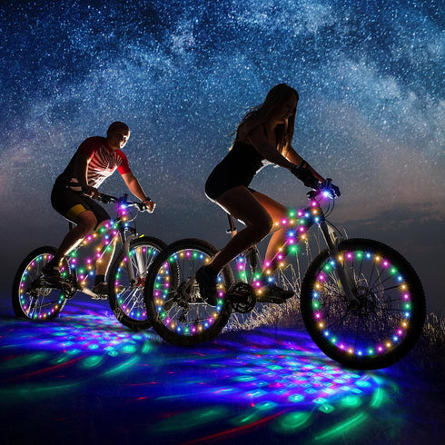 4 2 1 1 VIHOSE Pcs Disco Bike LED Light Bike Wheel Frame LED Lights and Headlights with Battery Powered Bicycle Bright