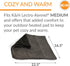 K&H Pet Products Lectro-Kennel Heated Pad Deluxe Cover (Pad not included) Gray Medium 16.5 X 22.5 Inches