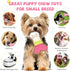 BAEJMJK 6 Pack Puppy Teething Toys, Pink Small Breed Chew Toys with Rope, Soft Rubber Set