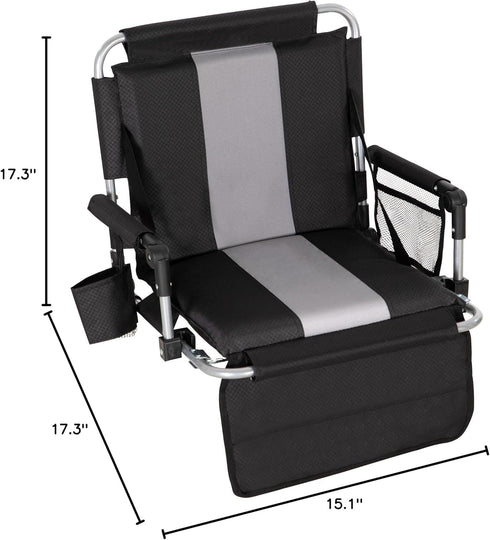HIGH POINT SPORTS Foldable Stadium Seat Portable Folding Stadium Chairs Padded Bleacher Seat Cushion Bleacher Chair
