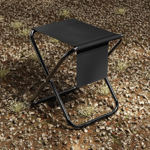 Simple Deluxe Camping Stool, Protable Folding Compact Lightweight Stool for Outdoor Footrest Collapsible Chair
