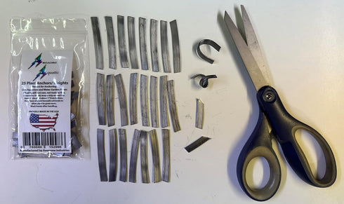 Awesome Aquatic Plant Anchors/Weights - 25 pk Strip Lead Ribbon for Live Plants Weight Anchor