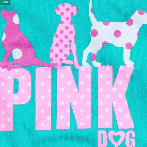 Pack of 2 Dog Tank Top Cat Shirt, Soft Breathable Sleeveless Vest for Small Dogs and Cats (Pink Word, Large)