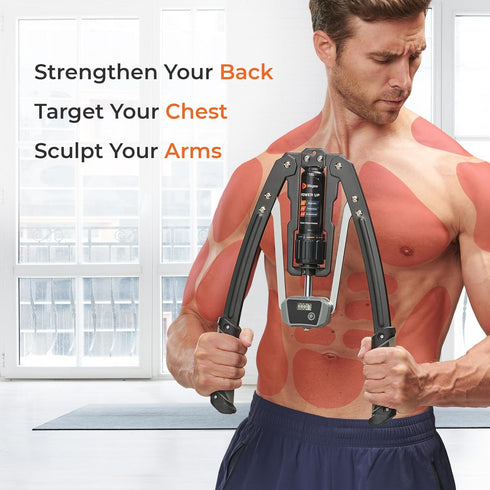 Lifepro Arm Exercise Hydraulic Power Twister - Adjustable 22-440lbs Chest Expander and Arm Workout Machine