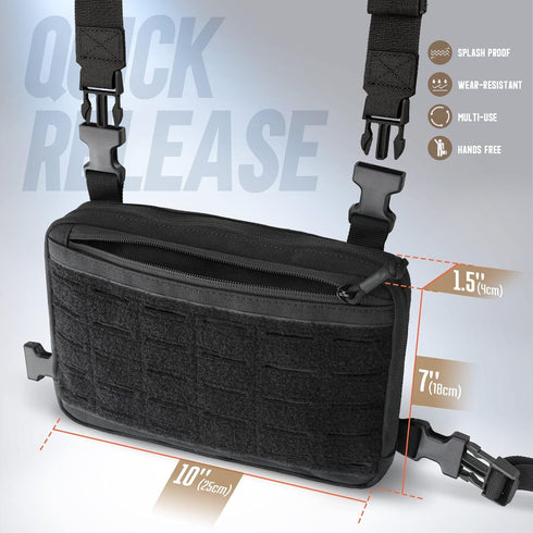 WYNEX Tactical Chest Rig Bag, Molle Chest Pouch Utility Recon Kit Bag