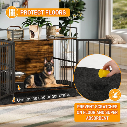 29"48" MODIGT Dog Crate Pad Liner for Kennel Training, Under Pet Cage Mat Absorbs,Waterproof,Non-Slip,Washable Puppy