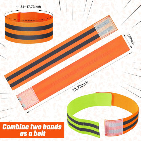 Yilloog 150 Pieces Reflective Arm Bands for Night Walking, Ankle Bands for Runners, High Visibility Tape Straps