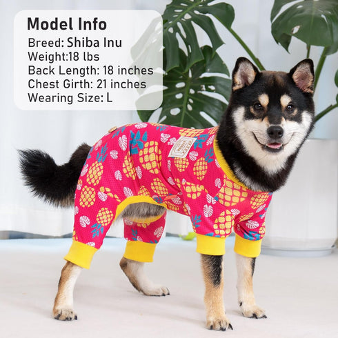 KYEESE Lightweight Dog Pajamas for Summer - Medium Pet Onesie Mesh Pjs, Fast-Drying Breathable Costume, XX-Large