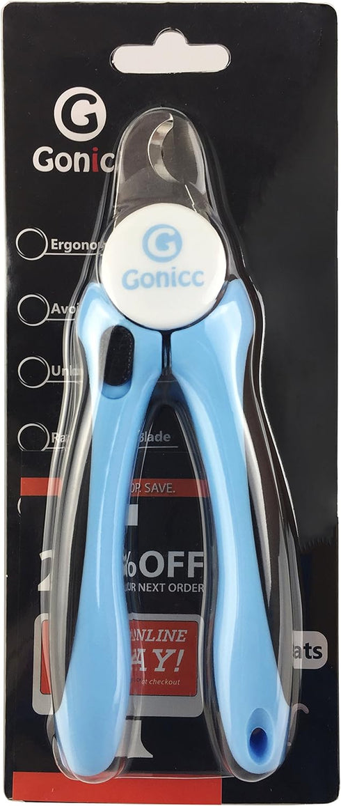 gonicc Dog & Cat Nail Clippers and Trimmers, with Safety Guard, Free Nail File, Professional Grooming Tool