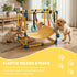 8 Hammock Puppy Play Gym with Hanging Toys, Indoor Puppy Jungle Gym with Interactive Dog Enrichment Toys.PVC Frame