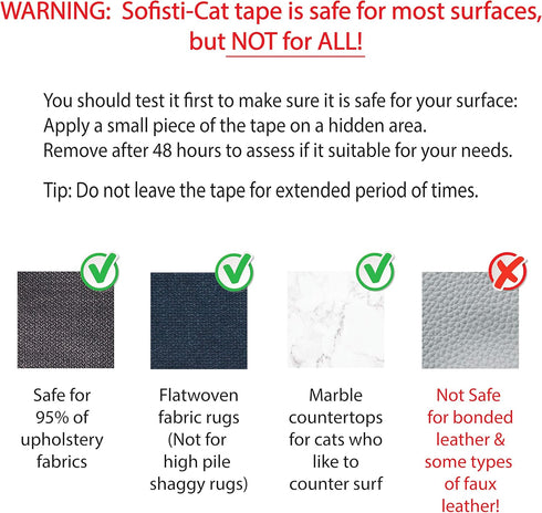Training Tape, Cat Tape for Furniture, Scratch Deterrent to Keep Cats from Scratching Furniture