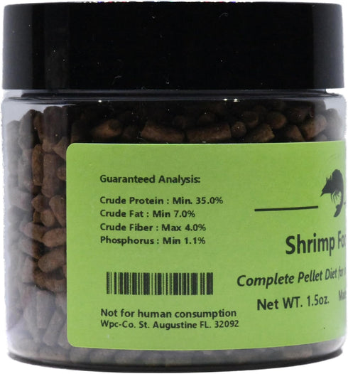 1.5oz Wpc-Co. Freshwater Shrimp Food | Cherry & Ghost Shrimp Food | Aquarium Shrimp Food Pellets |
