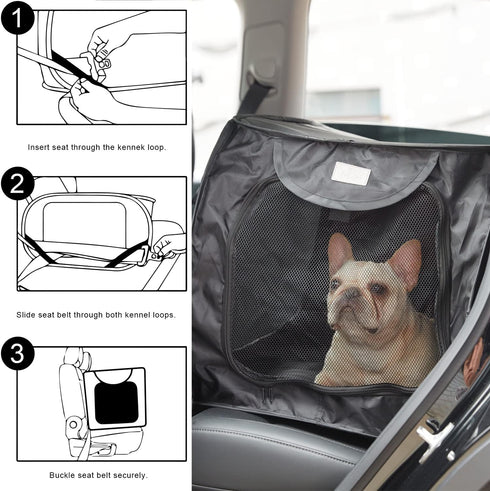 PETLIKE Pop Up Dog Kennels, Large Dog Bed Kennel, Portable Waterproof Car Seat for Indoor Outdoor Travel