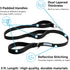 Shed Defender 5 ft. Standard Dog Leash, Three Padded Traffic Handles, Heavy Duty Reflective Stitching for Large and