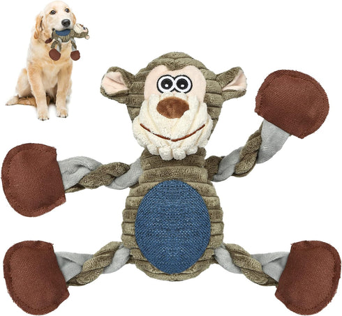 Dog Toys for Large Dogs - Plush Squeaky Medium & Small Toys - Funny Cute Stuffed Animals for Dog Birthday Presents