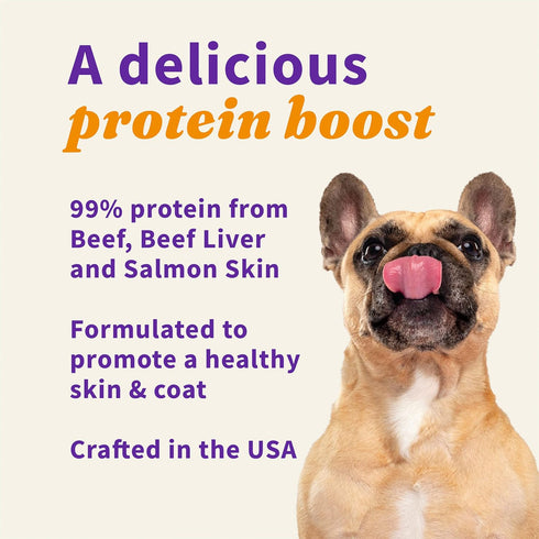 Halo Freeze Dried Raw Skin & Coat Topper, Beef & Salmon Recipe, Real Meat Topper, 1lb Bag, All Life Stages