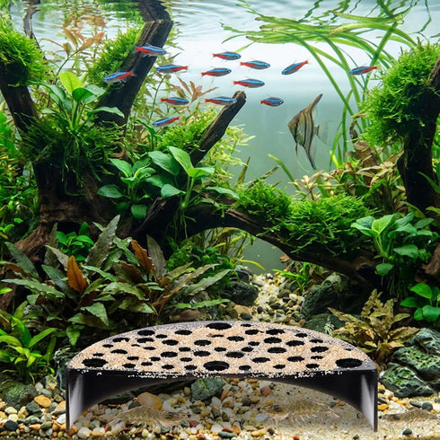 DOPENSPI 2 Pcs Shrimp Hides for Aquarium, ABS Plastic Aquarium Cave Shelters Small Fish Shrimps Tunnel House