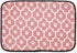 Bone Dry Machine Washable Ultra Absorbent Pet Mat, 12x18, Rose/Off-White Lattice