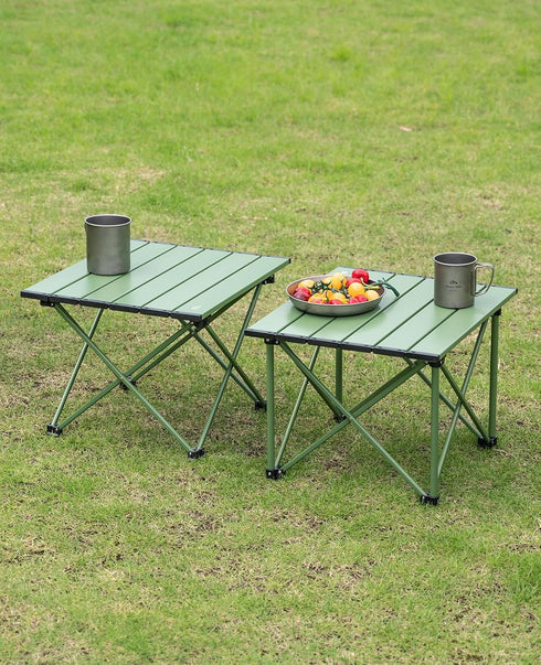 iClimb Ultralight Compact Camping Folding Table with Carry Bag, Reinforced Green - S