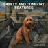 Urbiscape 21x21x20 Dog Car Seat for Large Dogs Sturdy Waterproof Pet Booster with Interior Tether Washable Reinforced