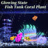Silicone Glowing Aquarium Decorations, Fluorescence Coral and Sea Anemone Decor Set in Purple, Pink, Green