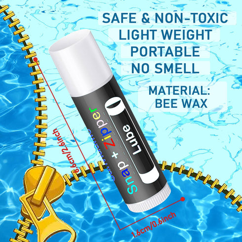 Sanviatime 4Pcs Snap and Zipper Lubricant Zip Wax for Boat Care, Marine Grade Zipper Wax Lubricant Stick, Snap Lube