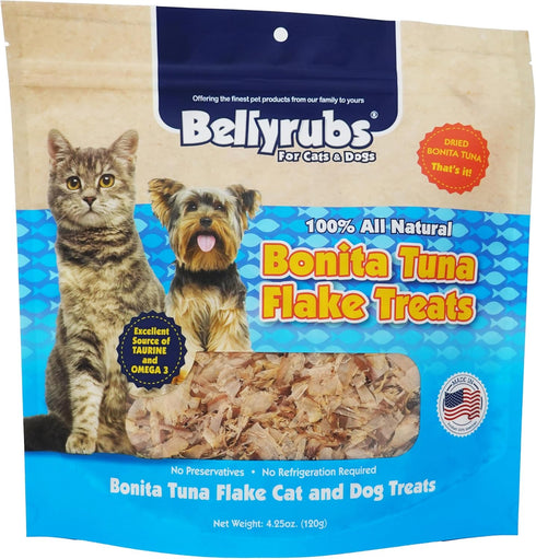 Bonita Tuna Flakes for Cats and Dogs 4.25oz | Premium Dried Tuna Cat Treat | All-Natural Gluten & Grain Free Tuna Flake