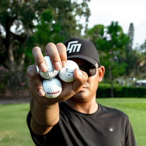 Trust Golf Ball Bison V/X Power, Designed for Professionals, Maximum Distance, Soft Feel, Urethane Cover (White-12/48