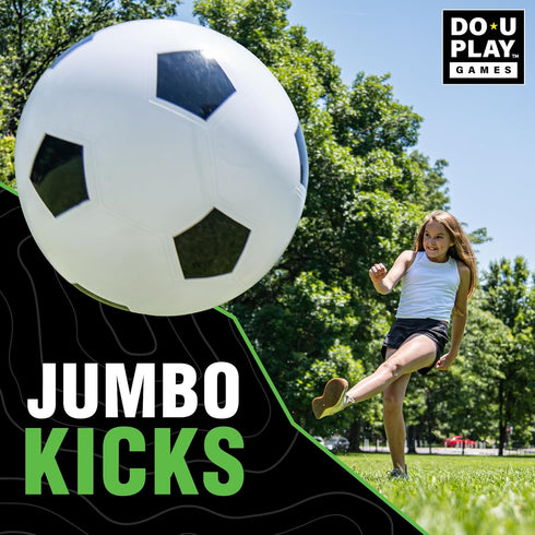 Hape DO-U-Play Games Jumbo Soccer Ball, 30” Diameter, Durable Heavy-Duty Rubber Material