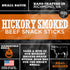 Premium Hickory Smoked Real Beef Dog Treats - 20 pack Bully Snap Stick, 100% Natural, Rawhide-Free, High Protein