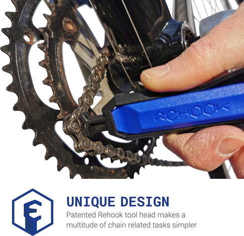Rehook PLUS Lightweight Bike Multi Tool for Cyclists, Includes Tyre Levers, Spoke Keys, Chain Tool, Wrench, Hex,