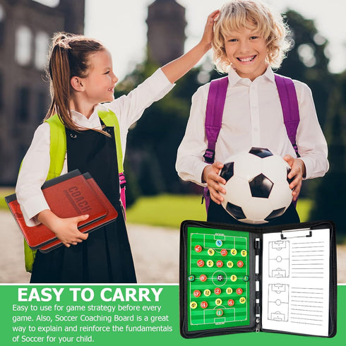 Soccer Coaching Tactical Board, Portable Magnetic Football Coach Blackboard, Sport Gift Training Assistant Kit