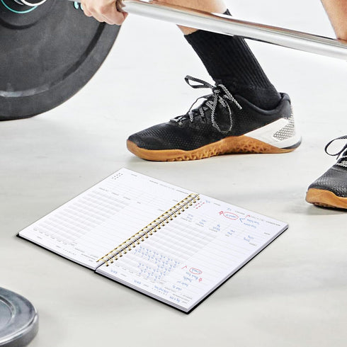 Fitness Journal Workout Planner, A5 (6.4" x 8.3") Undated Journal for Men & Women to Track Progress and Achieve Goals
