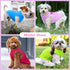 4 Pack Dog Shirt Vest - Soft Lightweight Sleeveless Puppy Tshirts, Cute Pink Print for Small Dogs & Cats