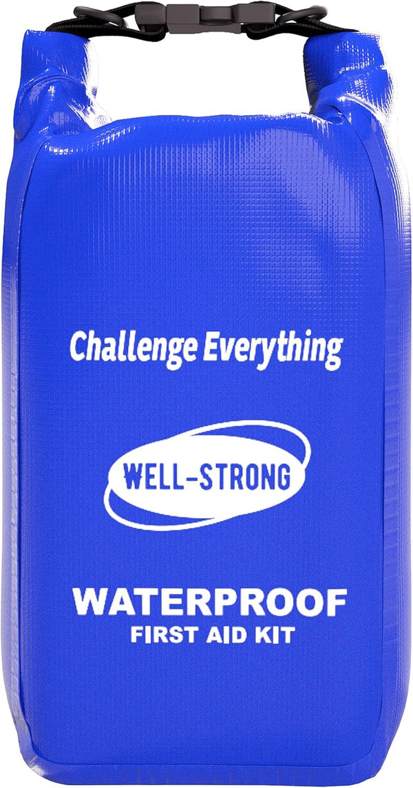Boat First Aid Kit Waterproof, WELL-STRONG Marine Emergency Kit with Roll Top