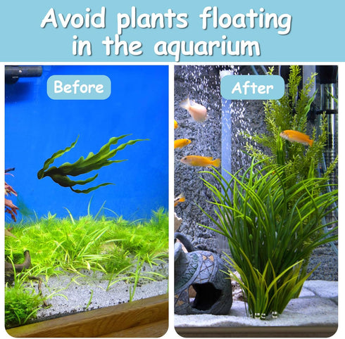 15pcs Aquarium Plant Weights, Bendable Metal Anchors for Aquatic Plants, Prevent Floating in Ponds