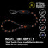 Kruz Short Traffic Leash - KZROPE5020-02L - Heavy-Duty Reflective Dog Rope for Walking, Blue
