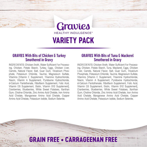 Wellness Healthy Indulgence Gravies Grain-Free Wet Cat Food: Natural Ingredients, Quality Proteins, 3 oz Pouches (8